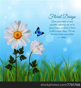 Realistic background to march 8th holiday with floral design and text field vector illustration. March 8th Realistic Background