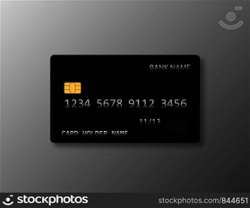 Realistic bank card template isolated. Finace object plastic card. EPS 10. Realistic bank card template isolated. Finace object plastic card.
