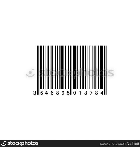 Realistic Barcode icon isolated. Black barcode icon. Eps10. Realistic Barcode icon isolated. Black barcode icon