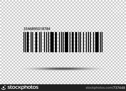 Realistic Barcode icon isolated on transparent background. Eps10. Realistic Barcode icon isolated on transparent background