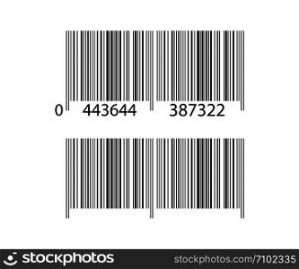 Realistic barcode with number and empty isolated sign identification. EPS 10. Realistic barcode with number and empty isolated sign identification.