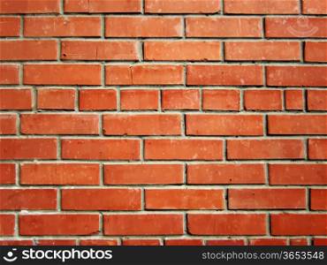 Realistic bick wall background with smooth bricks