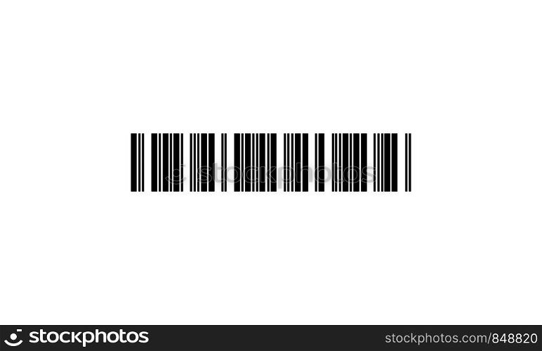 realistic black Barcode icon on blank background. Eps10. realistic black Barcode icon on blank background