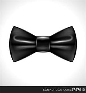 Realistic black bow tie on white background. Meshes and gradients. Realistic black bow tie on white background. Meshes and gradients.