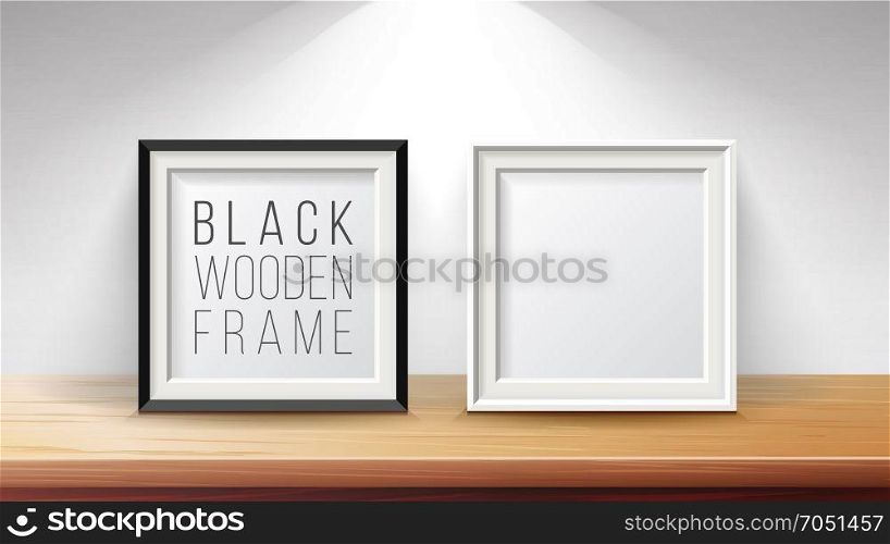Realistic Blank Picture Frame Set Vector. Good For Posters, Presentations. Modern Clean Interior Illustration.. Realistic Blank Picture Frame Set Vector. Good For Posters, Presentations. Modern Clean Interior