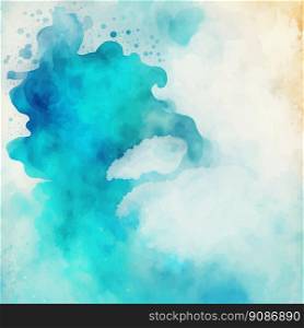Realistic blue watercolor panoramic texture on white background - Vector illustration. Realistic sea blue watercolor texture on white background - Vector illustration