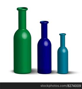 Realistic bottles. Graphic design. Vector illustration. EPS 10.. Realistic bottles. Graphic design. Vector illustration.