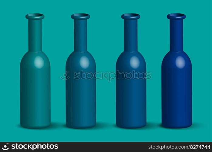 Realistic bottles. Graphic design. Vector illustration. EPS 10.. Realistic bottles. Graphic design. Vector illustration.