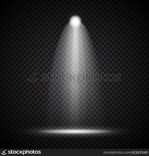 Realistic Bright Projectors Lighting Lamp with Spotlights Lighting Effects with Transparency Isolated on Transparent Background. Vector Illustration EPS10. Realistic Bright Projectors Lighting Lamp with Spotlights Lighting Effects with Transparency Isolated on Transparent Background. Vector Illustration