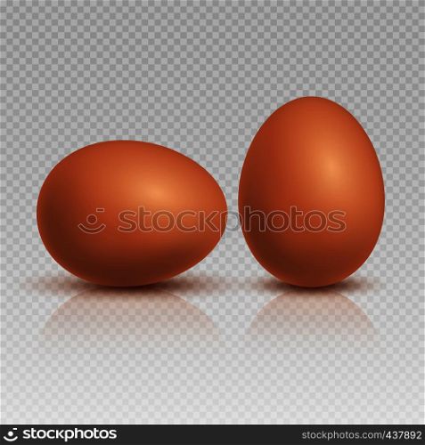 Realistic brown chicken eggs. Natural and healthy farm food vector illustration. Eggs farm natural, fresh food with shell. Realistic brown chicken eggs. Natural and healthy farm food vector illustration