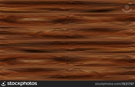 Realistic brown wood plank background vector illustration.