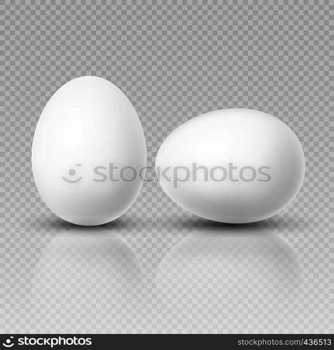 Realistic chicken egg. Vector template for easter decoration. Egg chicken food, realistic natural farm eggs illustration. Realistic chicken egg. Vector template for easter decoration