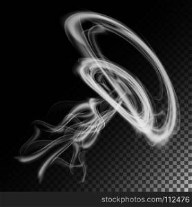 Realistic Cigarette Smoke Waves Vector. Smoke Or Steam Texture, Created With Gradient Mesh. Smoke Isolated Over Black. Smoke Rings.. Realistic Cigarette Smoke Waves Vector. Smoke Or Steam Texture, Created With Gradient Mesh. Smoke Isolated Over Black.