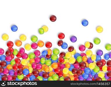 Realistic colorful Sweets candies background.vector