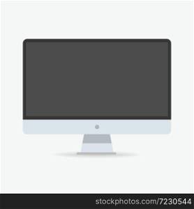 Realistic computer monitor isolated