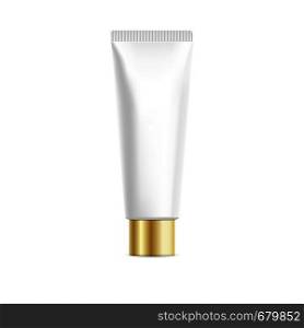 Realistic cosmetic bottle mock up isolated pack on white background. Cosmetic brand template. Cream pack.