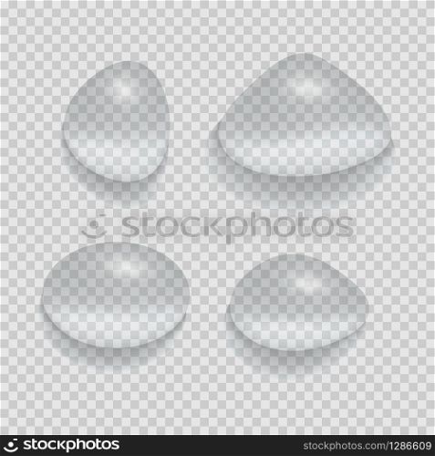 Realistic Drop Water Illustration template, vector collection set