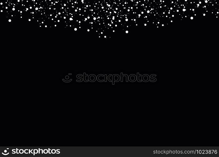 Realistic falling snowflakes. Isolated on black background. Vector illustration.. Realistic falling snowflakes. Isolated on black background. Vector illustration