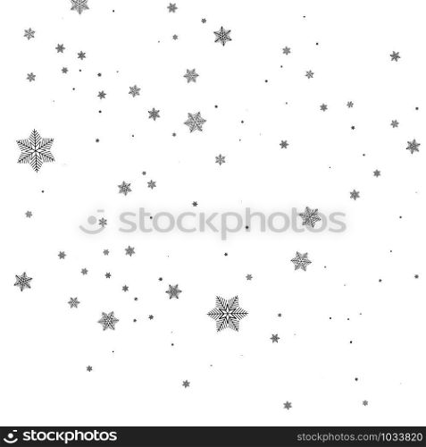 Realistic falling snowflakes. Isolated on white background. Vector illustration.. Realistic falling snowflakes. Isolated on white background. Vector illustration