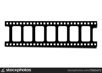 Realistic Filmstrip with shadow in flat design on blank background. Eps10. Realistic Filmstrip with shadow in flat design on blank background