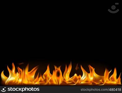 Realistic Fire Flames Background