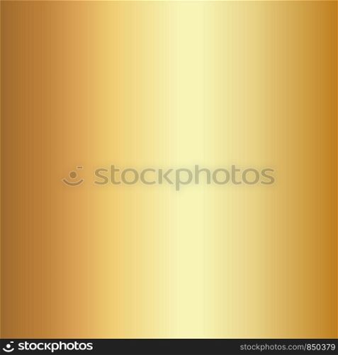 Realistic gold foil texture background. Yellow vector elegant, shiny and metal gradient template for golden border, gold frame, ribbon design.