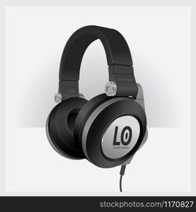 Realistic Headphones Isolated Vector Illustration