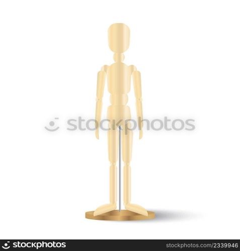 Realistic icon mannequin on white background. Vector illustration. stock image. EPS 10.. Realistic icon mannequin on white background. Vector illustration. stock image. 