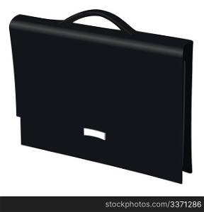 Realistic illustration black business bag - Vector