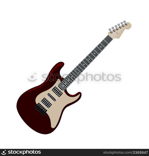 Realistic illustration electric guitar - vector