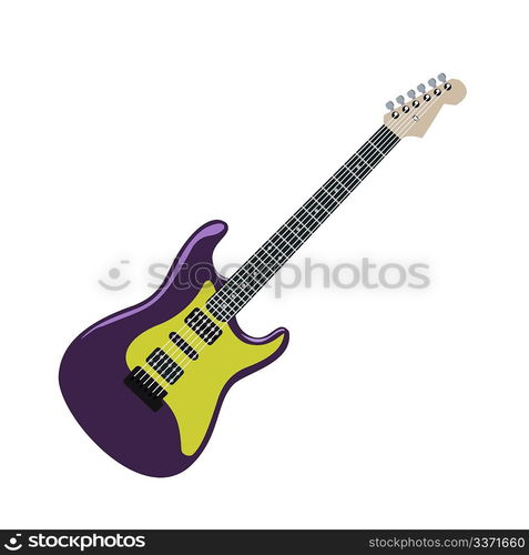 Realistic illustration electric guitar - vector