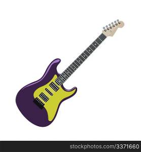 Realistic illustration electric guitar - vector