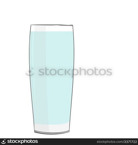 Realistic illustration glass with water - vector