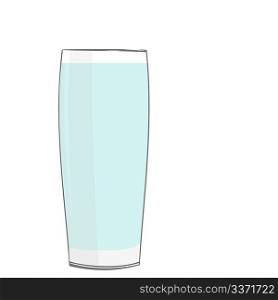 Realistic illustration glass with water - vector