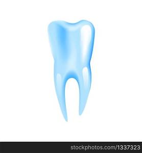 Realistic Illustration Healthy Tooth in 3d Vector. Image Clean Healthy Teeth Human Jaw. Means Caring for Oral Cavity. Dental Examination Patient with Dental Problems. Isolated on White Background