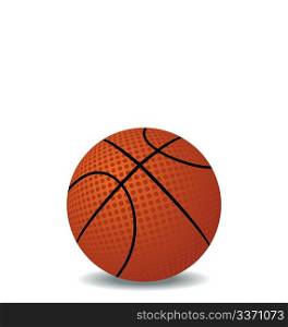 Realistic illustration of basket ball isolated on white background - vector