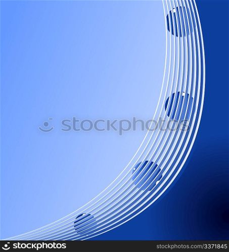 Realistic illustration of blue abstract stripped background - vector