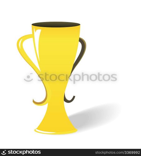 Realistic illustration of prize gold cup - vector