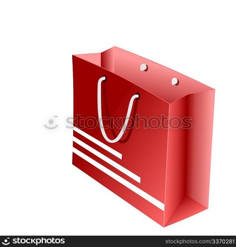 Realistic illustration of red packet for shopping - vector
