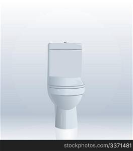 Realistic illustration of toilet bowl - vector