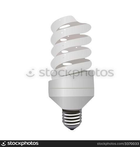 Realistic illustration saving lamp eco - vector