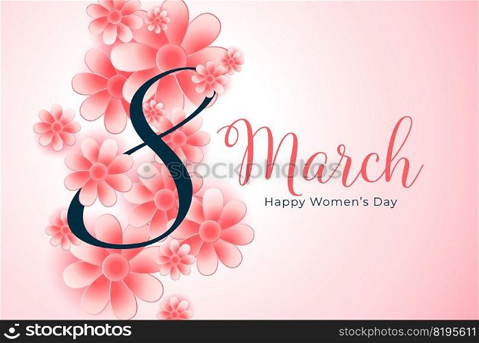 realistic international women’s day celebration card design