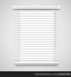 Realistic jalousies for window vector illustration isolated on white