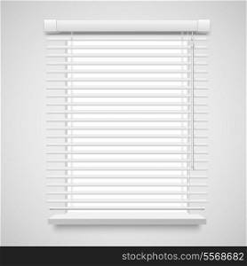 Realistic jalousies for window vector illustration isolated on white