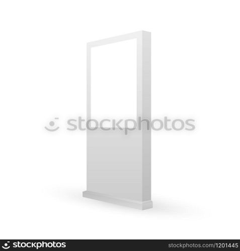 Realistic light box template on white background. Outdoor advertising banner. Vector stock illustration. Realistic light box template on white background. Outdoor advertising banner. Vector stock illustration.