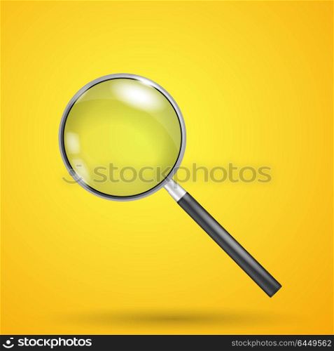 Realistic magnifier isolated