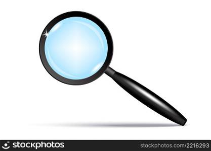 Realistic magnifying glass for web design. Transparent background. Vector illustration. stock image. EPS 10.. Realistic magnifying glass for web design. Transparent background. Vector illustration. stock image.