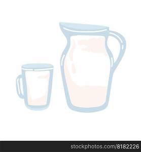 Realistic milk splash in a glass vector illustration. Milk poured into glass on a blue background.. Realistic milk splash in a glass vector illustration. Milk poured into glass on a blue background