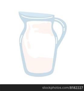 Realistic milk splash in a glass vector illustration. Milk poured into glass on a blue background. Realistic milk splash in a glass vector illustration. Milk poured into glass on a blue background,