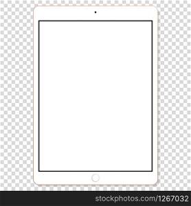 realistic modern touchscreen tablet mock up vector illustration